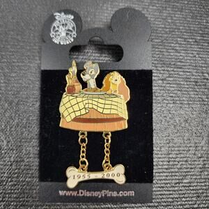 Disney Pin Lady and the Tramp Dangler Spaghetti Brown Dinner Table 2011 Anniv